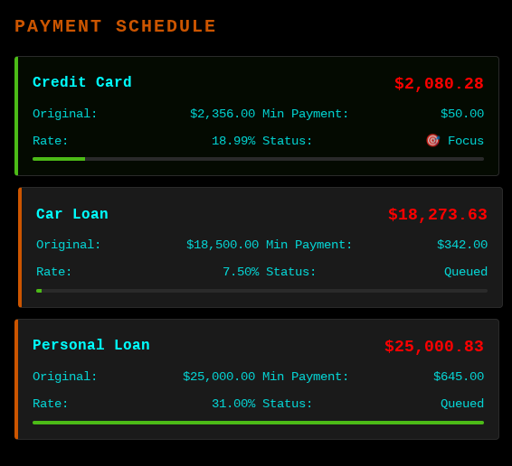 Payment Schedule